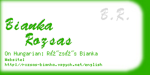 bianka rozsas business card