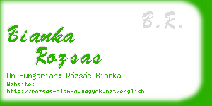 bianka rozsas business card